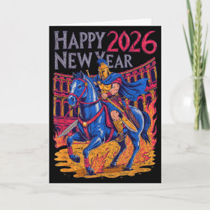 Tarjeta Año del Caballo de Fuego – Año Nuevo del Zodiaco C