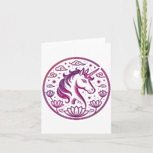 Tarjeta Año del Caballo Festivo 2026 Chica Ama Kung Fu Uni