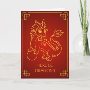 Tarjeta Año del Dragón 2024 Zodiaco Chino Blanco