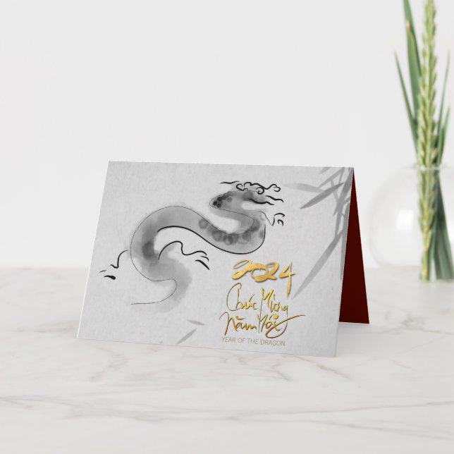 Tarjeta Año Dragón Original Vietnamita 2024 HGC (Anverso)