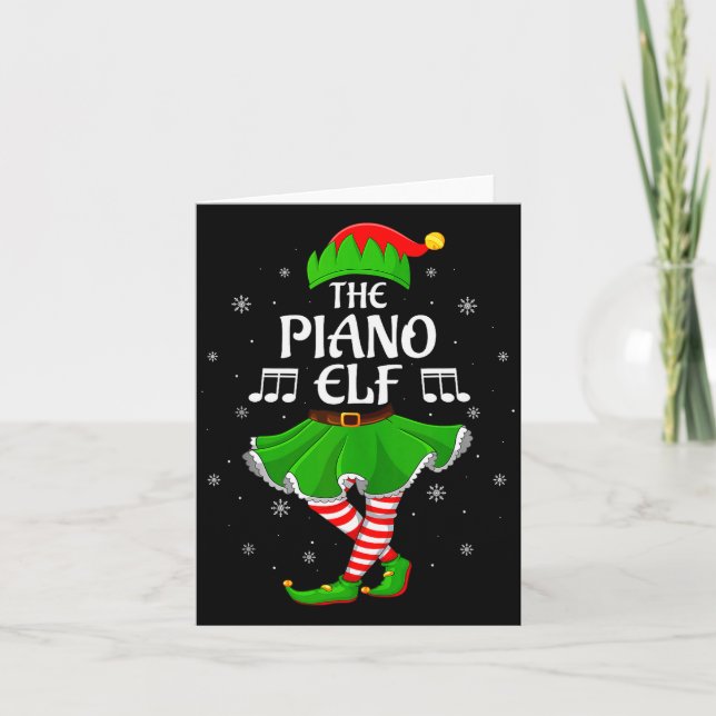 Tarjeta Ano Elf Christmas Family Girls Women Elf Squad Xma (Anverso)