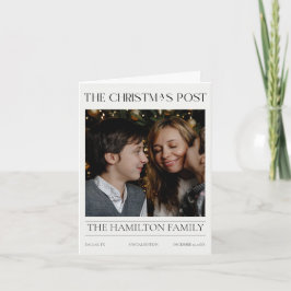 Tarjeta Año En Navidades De Reseña Periódico 6 Fotos Dobla