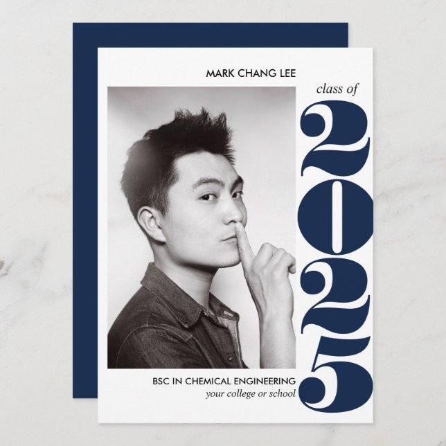 TARJETA AÑO ÉPICO | FOTOGRAFÍA DE GRADUACIÓN DE COLEGIO AZ (Anverso / Reverso)