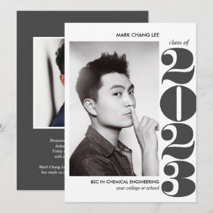 TARJETA AÑO ÉPICO   GRADUACIÓN DE FOTOGRAFÍAS DE GRAY BOLD