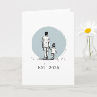 Tarjeta Año EST Personalizado Padre e Hija Minimalista