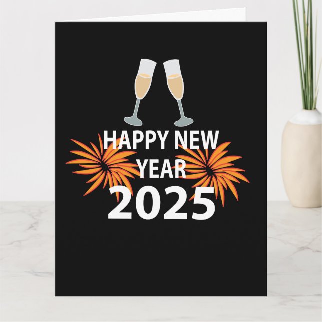 Tarjeta Año Nuevo 2025 Feliz Año Nuevo (Anverso)