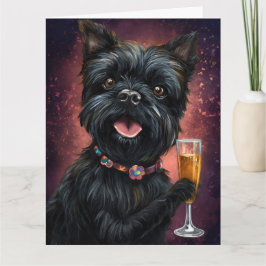 Tarjeta Año Nuevo Affenpincher