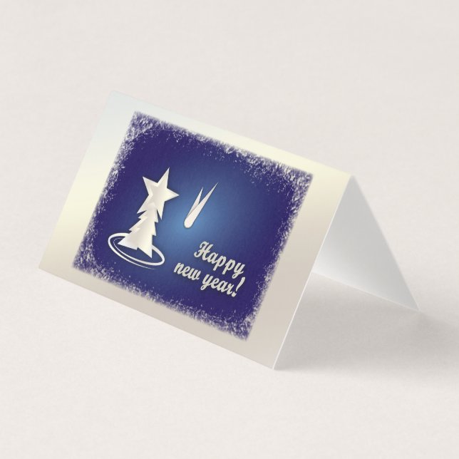 Tarjeta Año Nuevo blanco (Anverso)