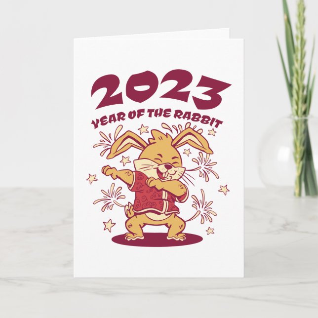 Tarjeta Año Nuevo Chino 2023 - Año del Conejo (Anverso)