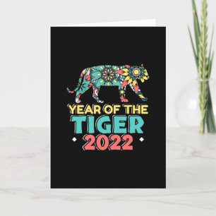 Tarjeta Año Nuevo Chino del Tigre 2022 - Mandala