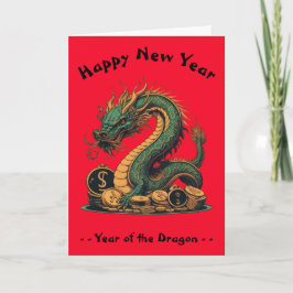 Tarjeta Año Nuevo del dragón chino