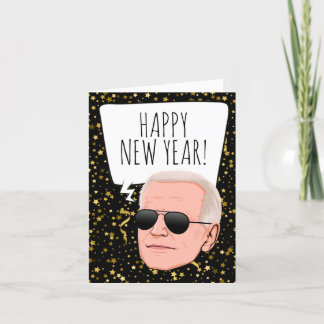 Tarjeta Año Nuevo divertido de Biden