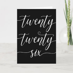 Tarjeta Año Nuevo Elegante Veintiséis