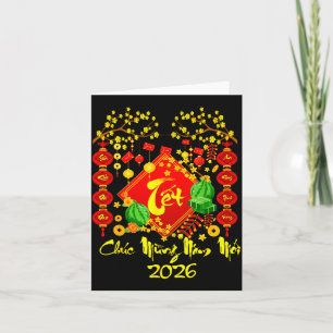 Tarjeta Año Nuevo Lunar Vietnamita 2026 Tet Viet Chuc Mung