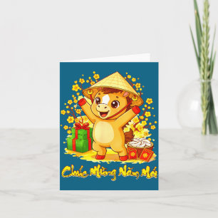 Tarjeta año nuevo lunar vietnamita 2026 tet viet chuc mung