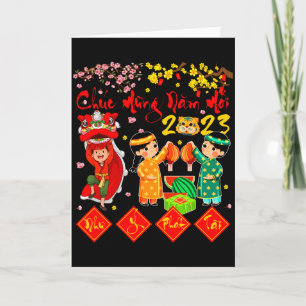 Tarjeta Año Nuevo Lunar Vietnamita Gato Año F