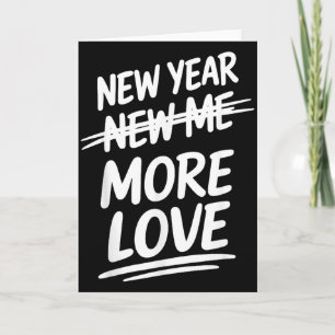 Tarjeta Año Nuevo Más Amor Divertido Resolución Sarcástica