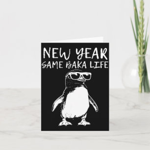 Tarjeta Año Nuevo Misma Vida de Baka Chiste Divertido de P