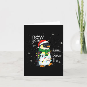 Tarjeta Año Nuevo, misma vida de Baka Pingüino Año Nuevo S