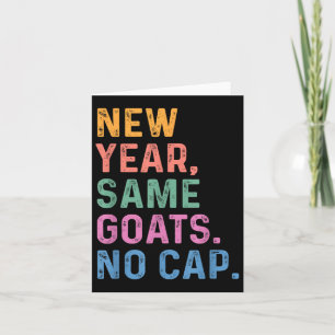 Tarjeta Año Nuevo Mismas Cabras No Gorra Divertido De Vuel