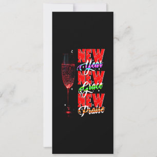 Tarjeta Año Nuevo Nueva Gracia Nuevo Elogio