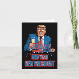 Tarjeta Año Nuevo Nuevo Presidente Divertido Trump 2025 To