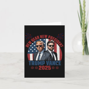 Tarjeta Año Nuevo Nuevo Presidente Trump Vance Presidente 