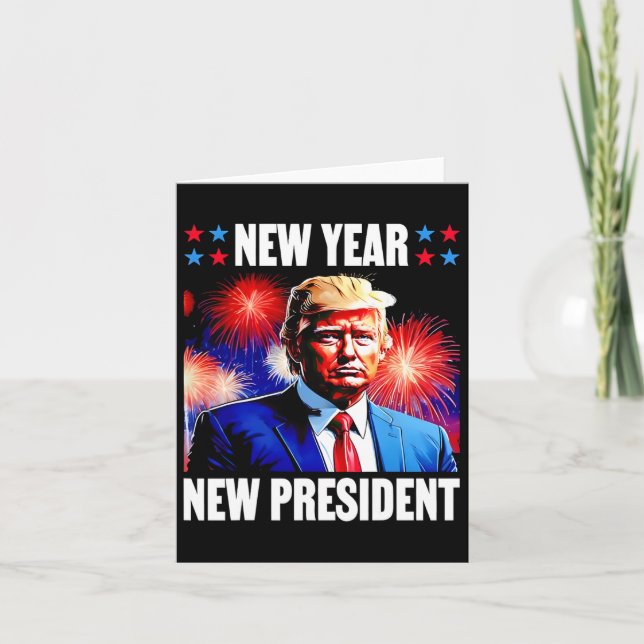Tarjeta Año Nuevo Presidente Trump 2024  (Anverso)