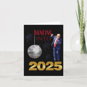 Tarjeta Año Nuevo Trump Bailando 2025 Mega Divertida Cuent