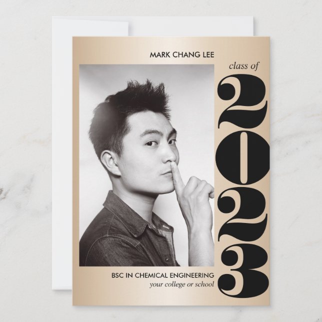 TARJETA AÑO ORO | GRADUACIÓN DE FOTOGRAFÍAS EN LA UNIVERSI (Anverso)