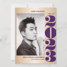 TARJETA AÑO ORO | GRADUACIÓN DE FOTOS DE PURPLE COLLEGE