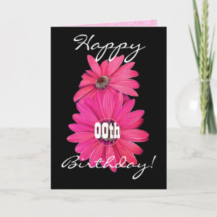 Tarjeta Año personalizado Feliz cumpleaños Bonito Daisies