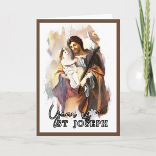 Tarjeta Año Religioso de San José Niño Jesús Católico 