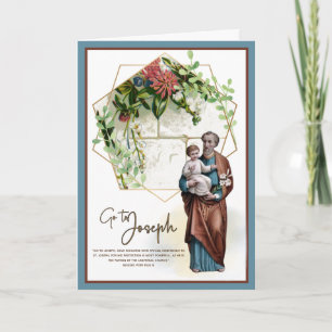 Tarjeta Año Religioso del Niño José Jesús Católico