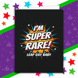 Tarjeta Año Salto Cumpleaños 29 de febrero Día del Salto C