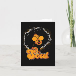 Tarjeta Años 70 Mujeres Afro Funk Soul Retro Estilo Vintag