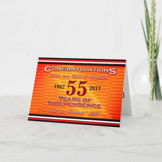 Tarjeta (Años editables) Feliz cumpleaños a la independenc (Anverso)