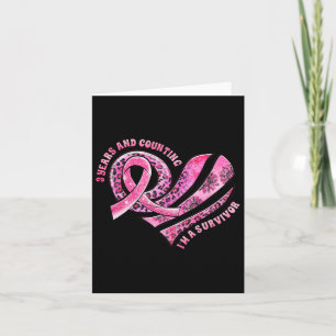 Tarjeta Años y contando Soy una superviviente Cáncer de ma