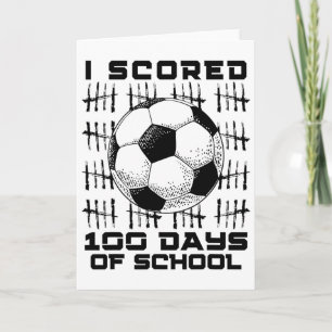 Tarjeta Anoté 100 Días De Fútbol Escolar Día 100 Niños