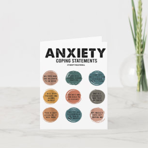 Tarjeta Ansiedad Enfrentando Declaraciones De Salud Mental