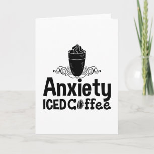 Tarjeta Ansiedad Mental Ansiedad Ice Café Conciencia Ansie
