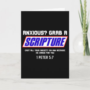 Tarjeta Ansioso Agarra Escritura Cristiana Salud Mental Bi