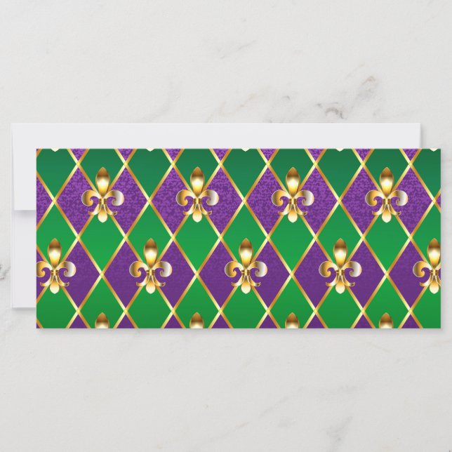 Tarjeta Antecedentes de joyas Mardi Gras (Anverso)