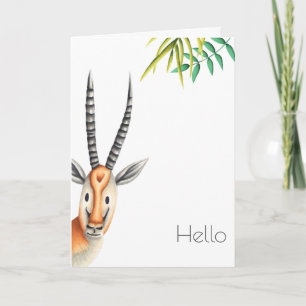 Tarjeta Antelope Minimalista floral