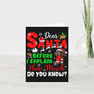 Tarjeta Antes De Explicar Cuánto Sabes De Navidad Dachshun