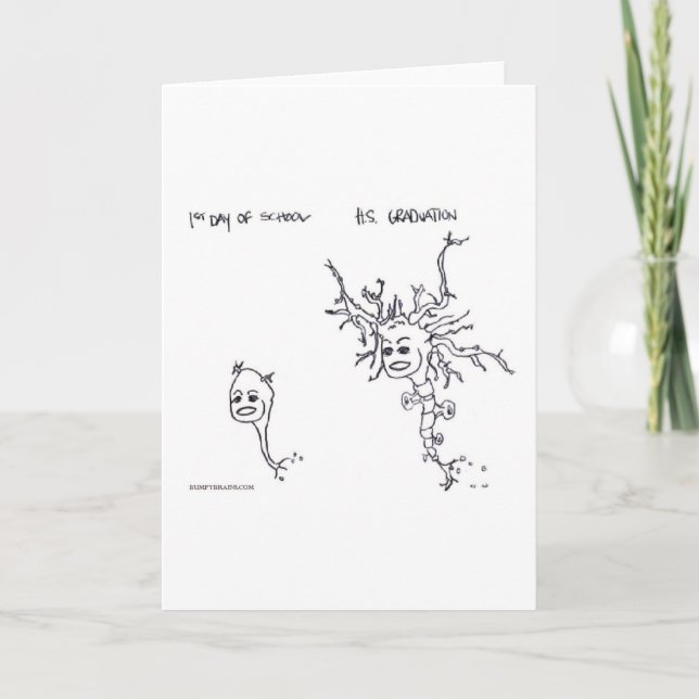 Tarjeta Antes y después: Primer día de la escuela a la gra (Anverso)