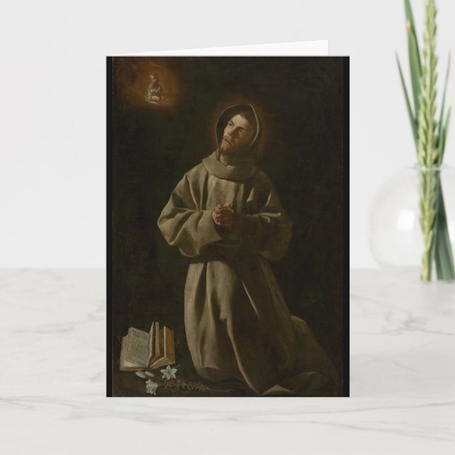 Tarjeta Anthony de Padua (Francisco de Zurbarán, 1627-30) (Anverso)