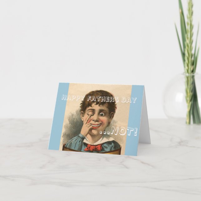 Tarjeta anti del día de padre, mala disfunción de (Anverso)