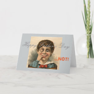 Tarjeta anti del día de padre, mala disfunción de