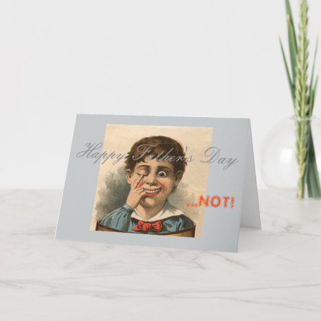 Tarjeta anti del día de padre, mala disfunción de (Anverso)